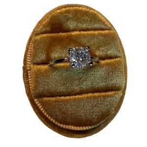 1ct Moissanite Solitaire Ring in Silver